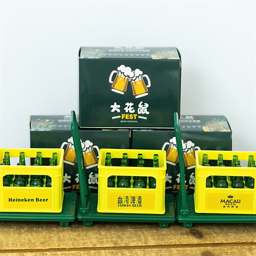 微缩澳门台湾啤酒小推车小模型