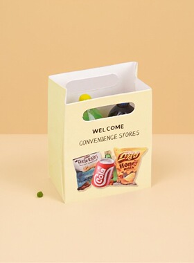 Dollhous仿真迷你购物袋娃娃屋小配件bo11儿童过家家玩具零食袋子