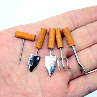 Dollhouse娃娃屋迷你仿真农作工具 微缩花园户外庭院场景园艺模型