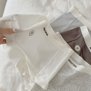 女士纯棉裆二合一安全裤 运动女生防走光平角内裤 4条19元