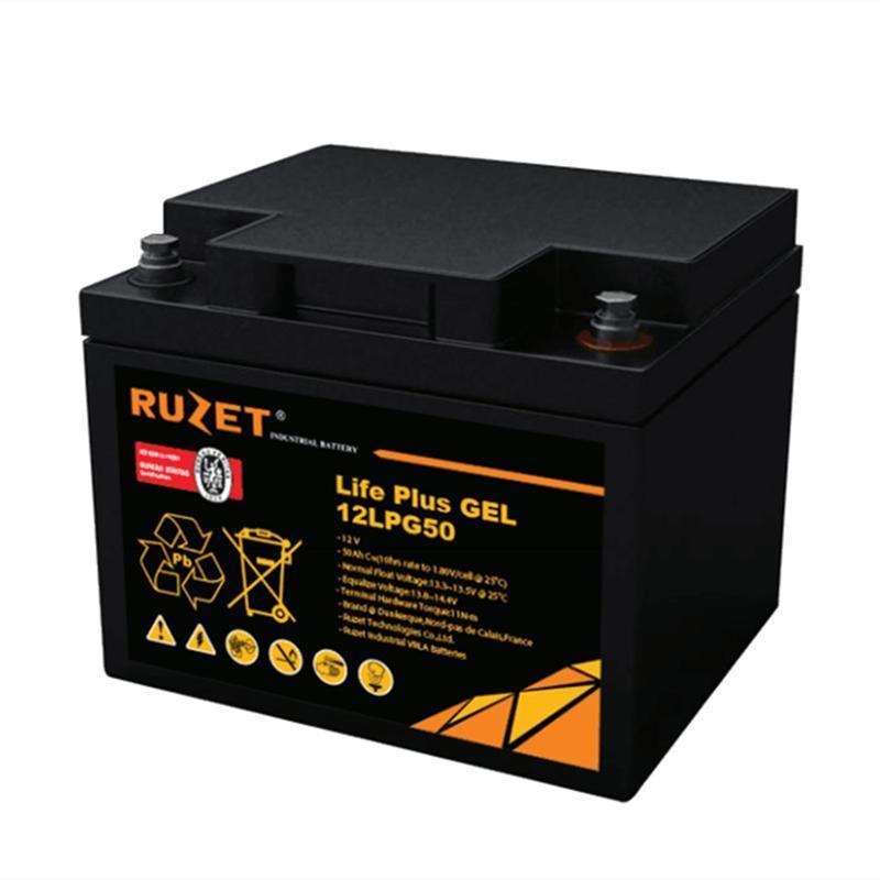 RUZET法国蓄电池12LPG50储能蓄电池12V50ah通信 机房路灯应急