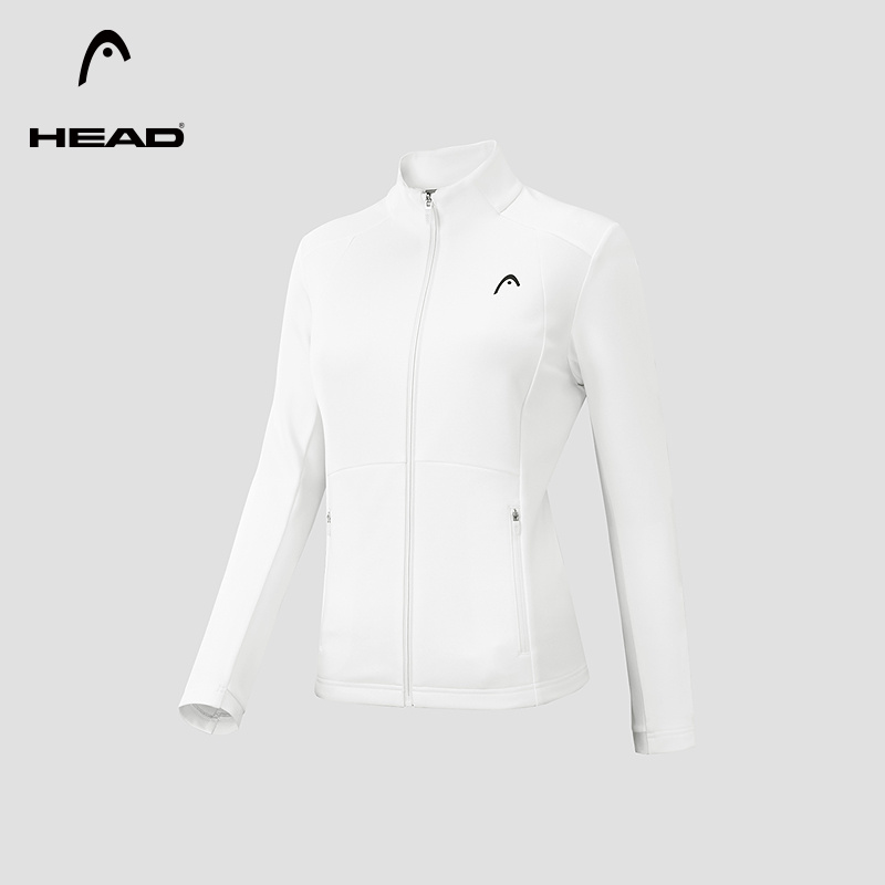 HEAD海德磨毛立领运动针织夹克女