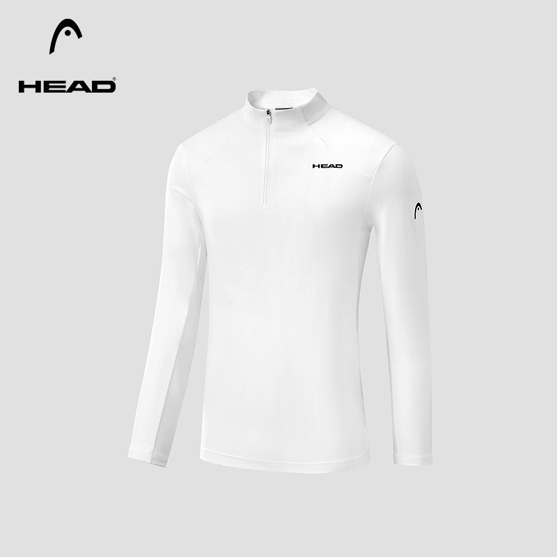 HEAD海德半开襟小立领长袖T恤2026春季新款磨毛运动男士长T内搭,运动服/休闲服装,运动T恤,淘宝优惠券,粉丝福利购,淘宝优惠卷
