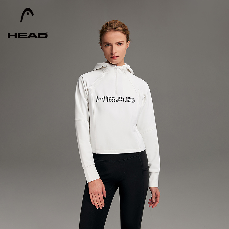 短款HEAD海德抗菌连帽女卫衣