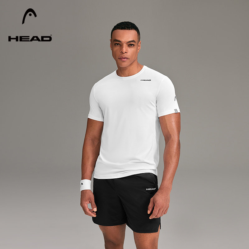 【透气排汗】HEAD海德网球运动短袖上衣夏季弹力健身训练t恤男,运动服/休闲服装,运动T恤,淘宝优惠券,粉丝福利购,淘宝优惠卷