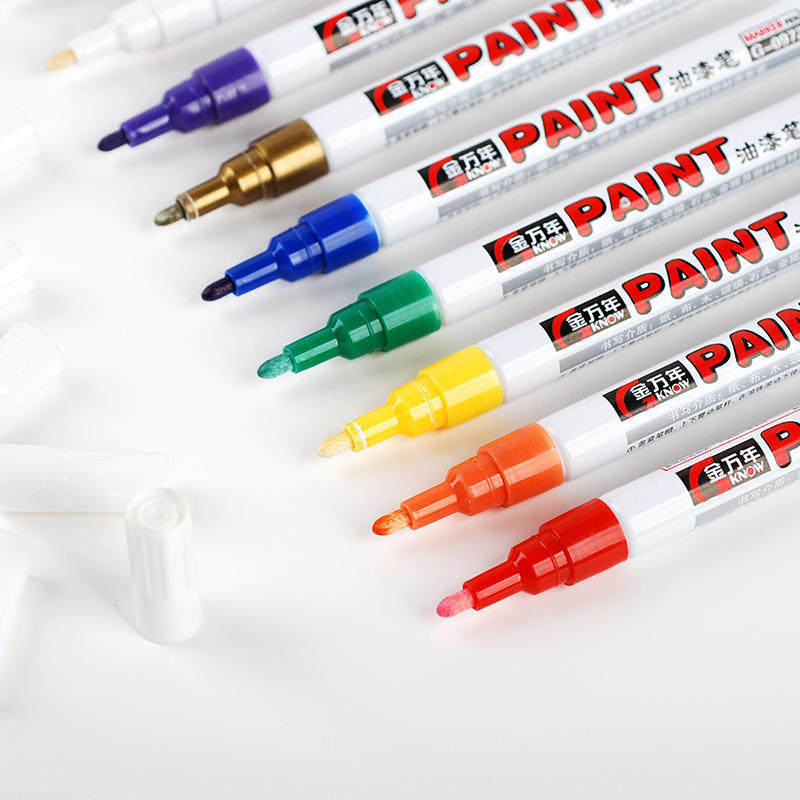 【12色】彩色油漆笔油性笔工地大号涂鸦笔描碑漆补漆圆头金属笔