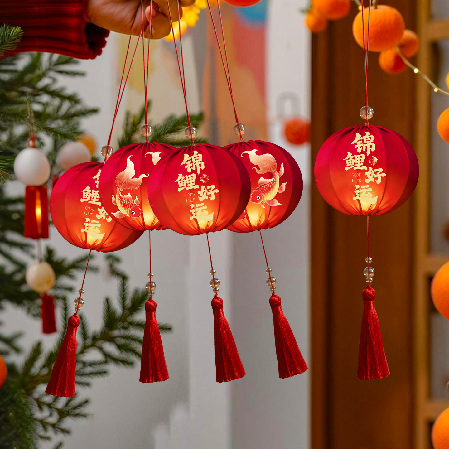 2026新年灯笼挂件马年装饰春节过年户外商场场景氛围发光花灯挂饰