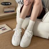 女2025冬季 新款 增高百搭运动休闲鞋 树上有个桃厚底小白鞋 板鞋 子