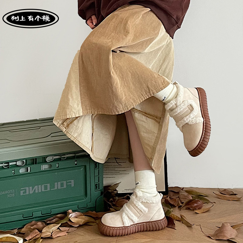 树上有个桃魔术贴毛毛雪地靴2025年新款女冬加绒加厚外穿平底棉鞋,女鞋,时尚雪地靴,淘宝优惠券,粉丝福利购,淘宝优惠卷