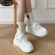 树上有个桃白色板鞋 休闲百搭休闲运动厚底小白鞋 松糕鞋 女2025新款