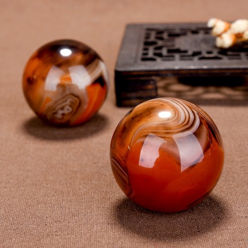 缠丝玛瑙玉石雨花石天然玛瑙手把件手玩保健手球象形奇石条纹玛瑙
