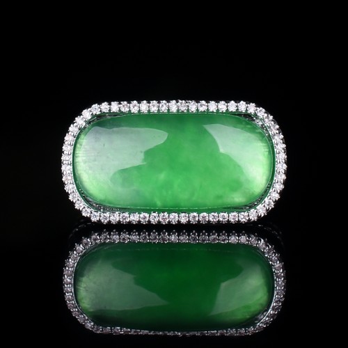 缅甸天然A货翡翠玉石925银镶嵌男款戒指翡翠大戒面指环活口戒指