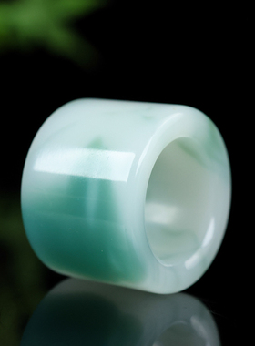 和田玉翠青玉扳指戒指复古宫廷风大拇指指环天然玉石扳指男款