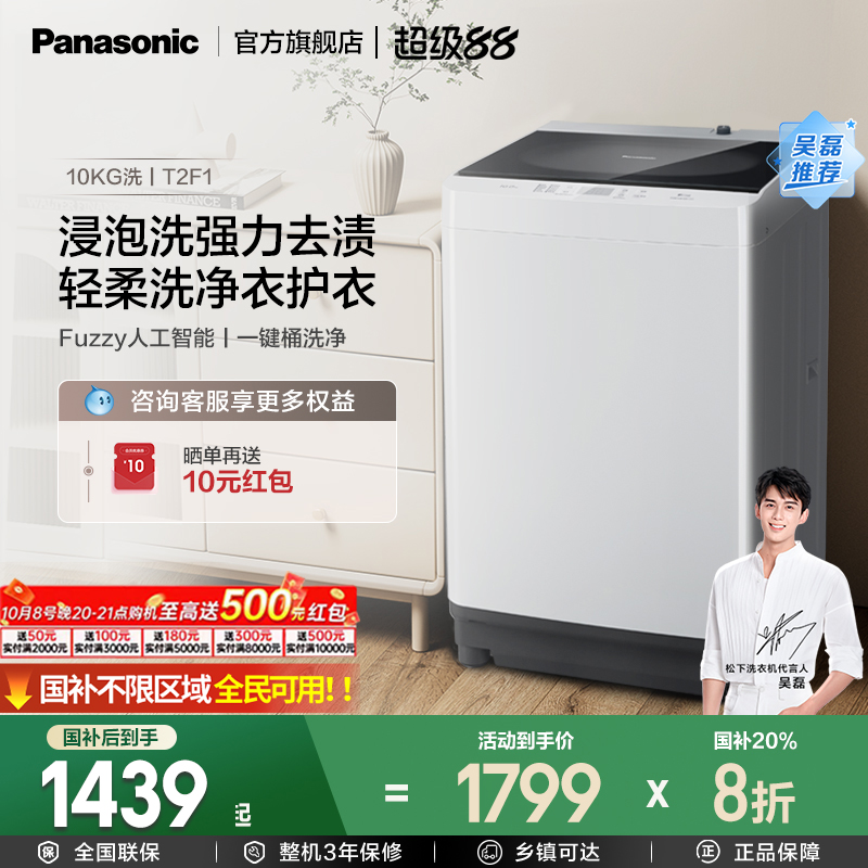 松下10kg波轮洗衣机T2F1