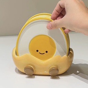 MOMO卡通鸡蛋陶瓷吐骨碟套装高颜值创意家用厨房餐桌碟子骨头碟SW