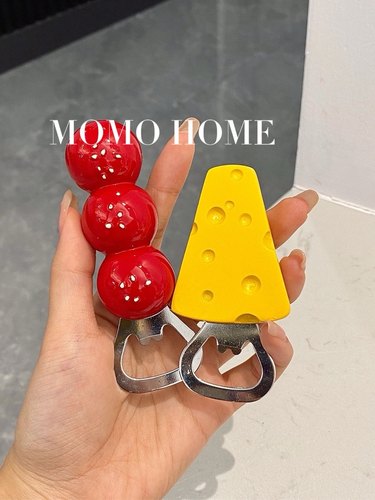 MOMO 可爱磁吸冰箱贴开瓶器糖葫芦奶酪冰箱装饰家居YW