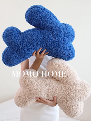MOMO 小红书同款北欧兔子毛绒抱枕ins风异形装饰靠垫客厅沙发床头