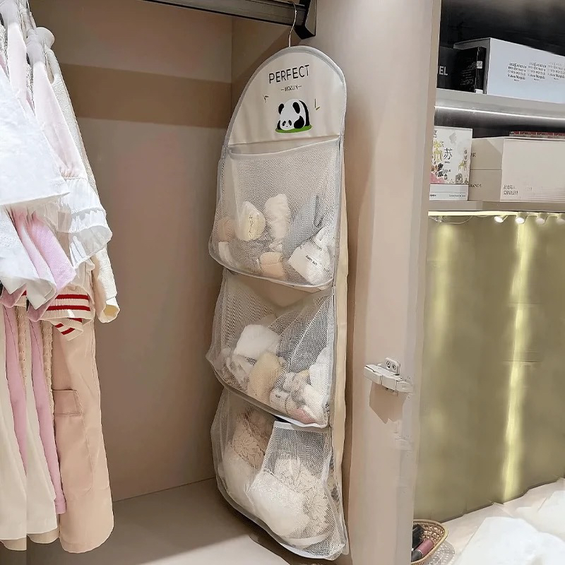 穗禾熊猫分格挂袋内衣内裤收纳