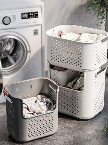 MOMO HOME家居脏衣篓收纳筐家用浴室卫生间放衣服神器宿舍洗衣篮