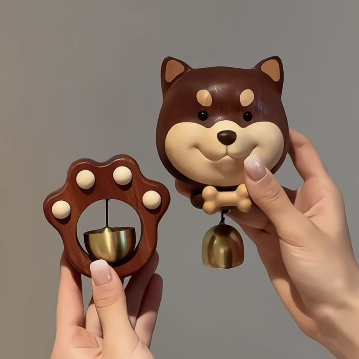 MOMO柴犬门铃可爱磁吸风铃挂件家用入门装饰挂件创意动物造型乔迁
