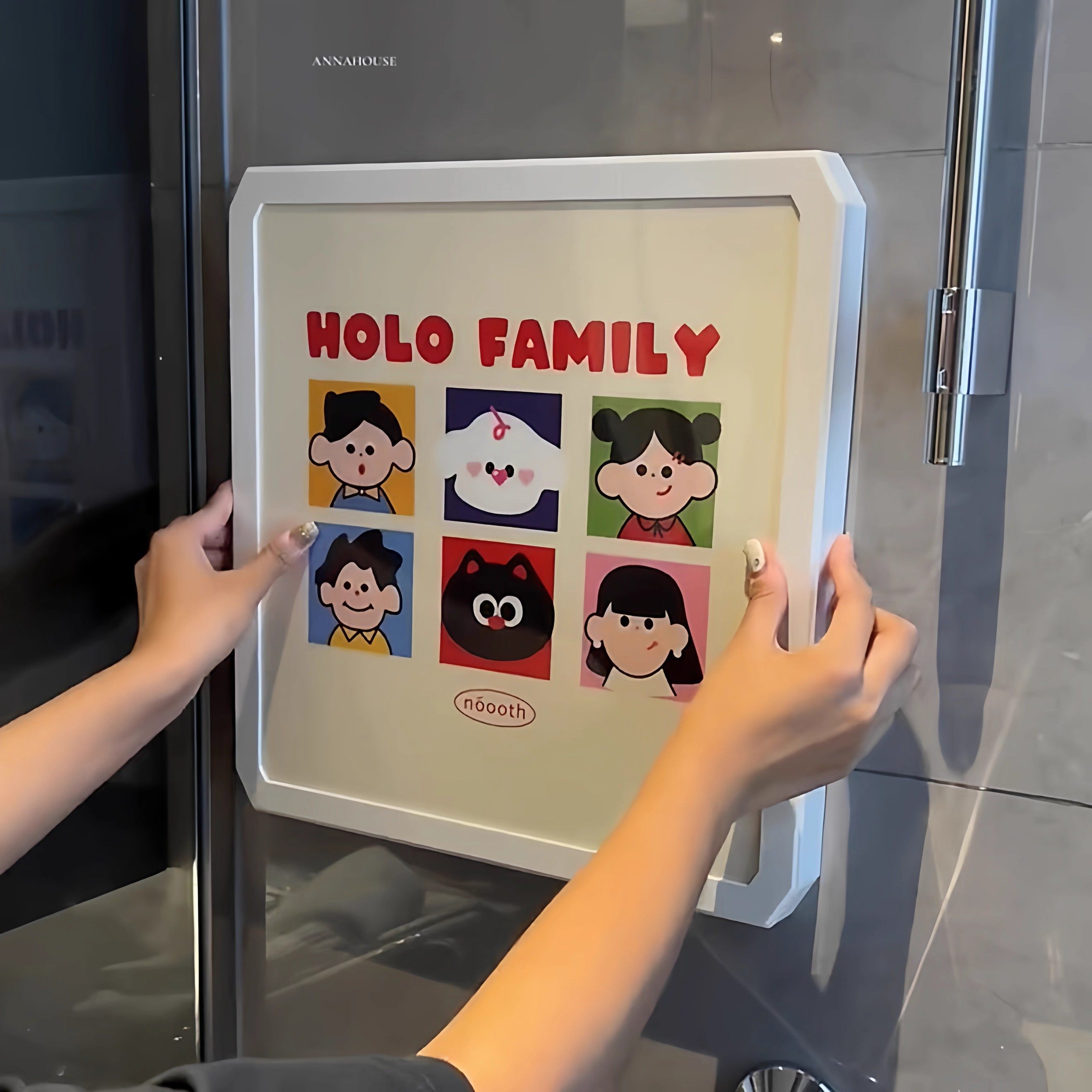 MOMO卡通浴室壁挂篮收纳箱卫生间置物架创意洗澡防水折叠储物柜JJ