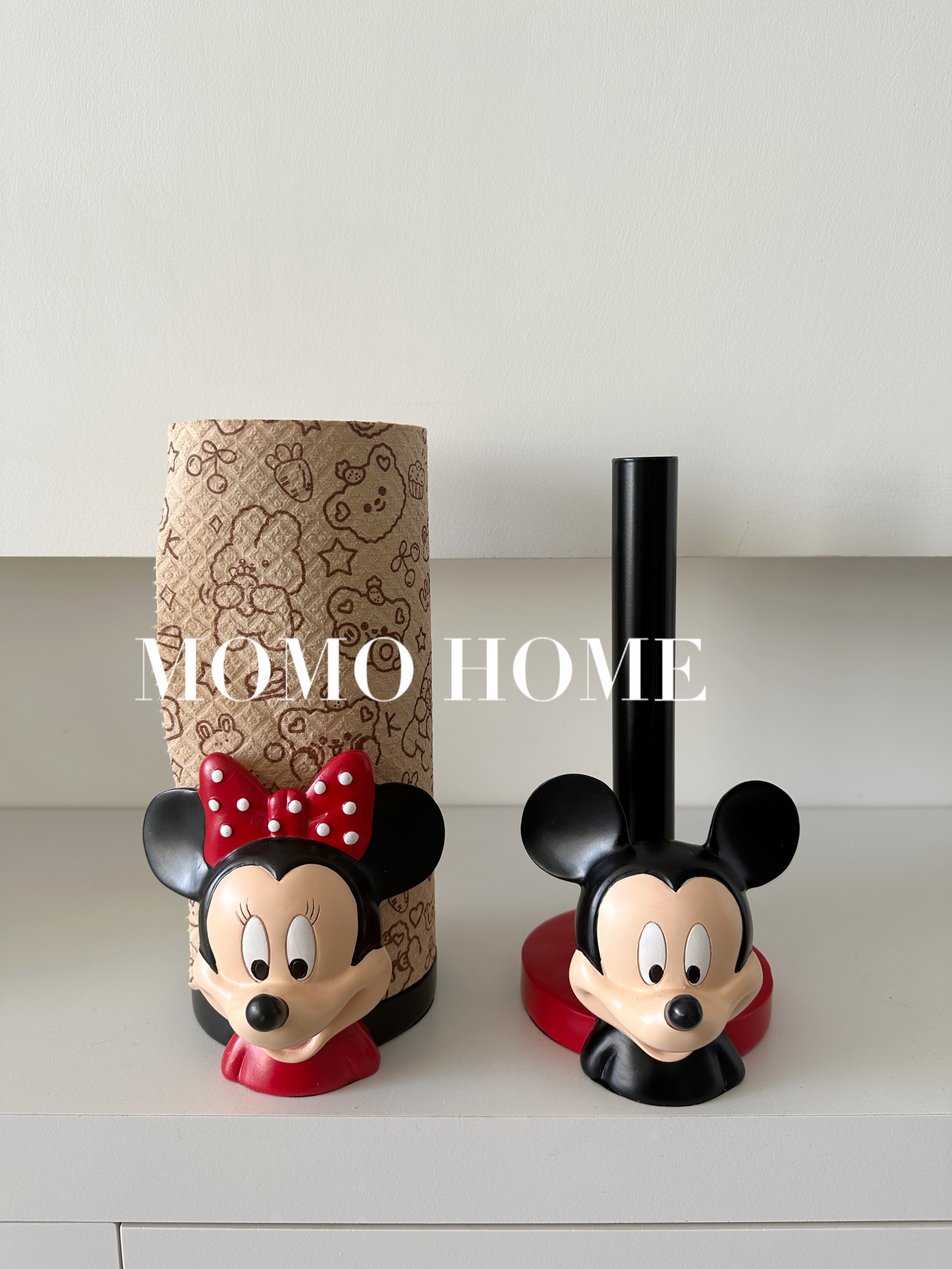MOMO HOME家居创意米奇米妮卡通厨房纸巾架保鲜膜多功能可爱YW