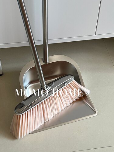 MOMO HOME小红书 不锈钢扫把家用宿舍套装撮子畚斗簸箕组合扫帚