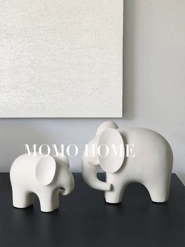MOMO HOME家居新房大象摆件动物玄关客厅家居办公室桌面电视柜