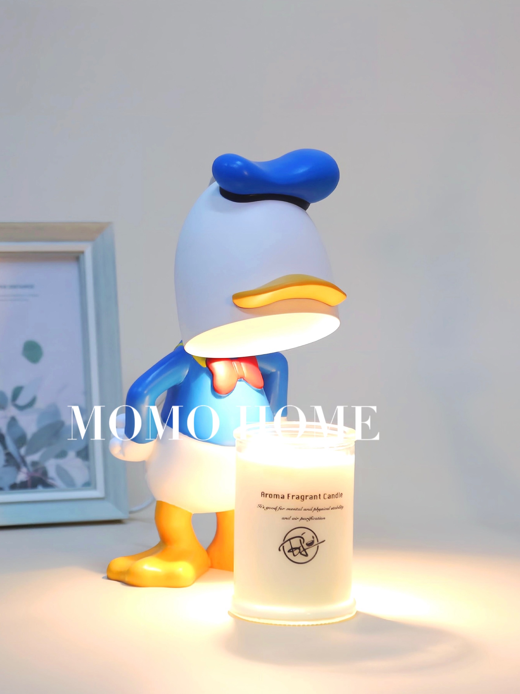 MOMO HOME家居小红书唐老鸭香薰蜡烛融蜡灯融烛灯暖烛灯卧室氛围