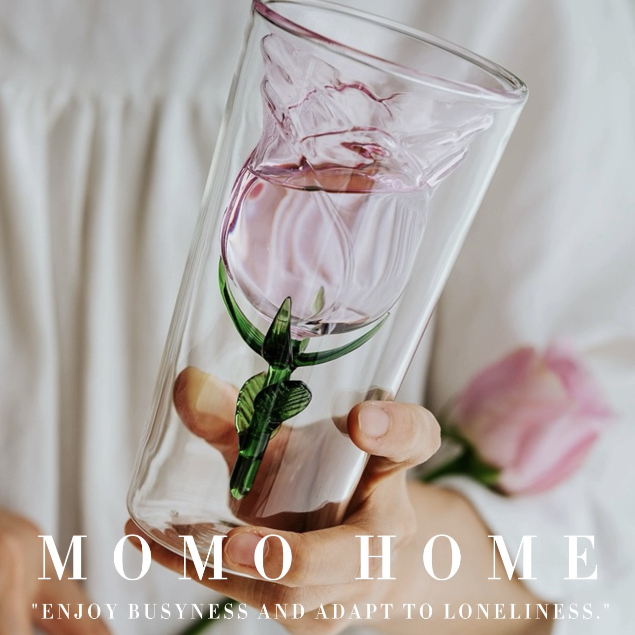 MOMO HOME家居创意浪漫爱心玻璃高脚杯高颜值葡萄酒高脚杯设计感