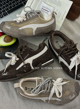 SOLOS ACC新韩系磨砂复古阿甘鞋撞色鞋带卷头设计休闲鞋900925