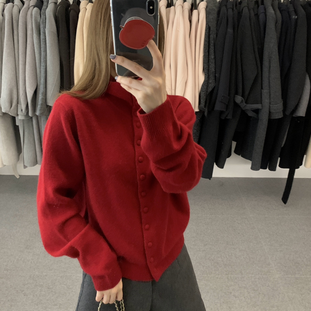 noodle面条家-氛围感慵懒风开衫保暖毛衣（含100羊毛）YS1-N10216