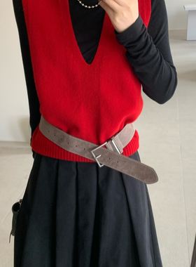 BLESSED MOMENT约百搭颜色饱和度高针织马甲含100绵羊毛YS003