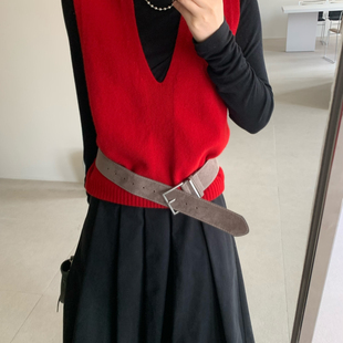 BLESSED MOMENT约百搭颜色饱和度高针织马甲含100绵羊毛YS003