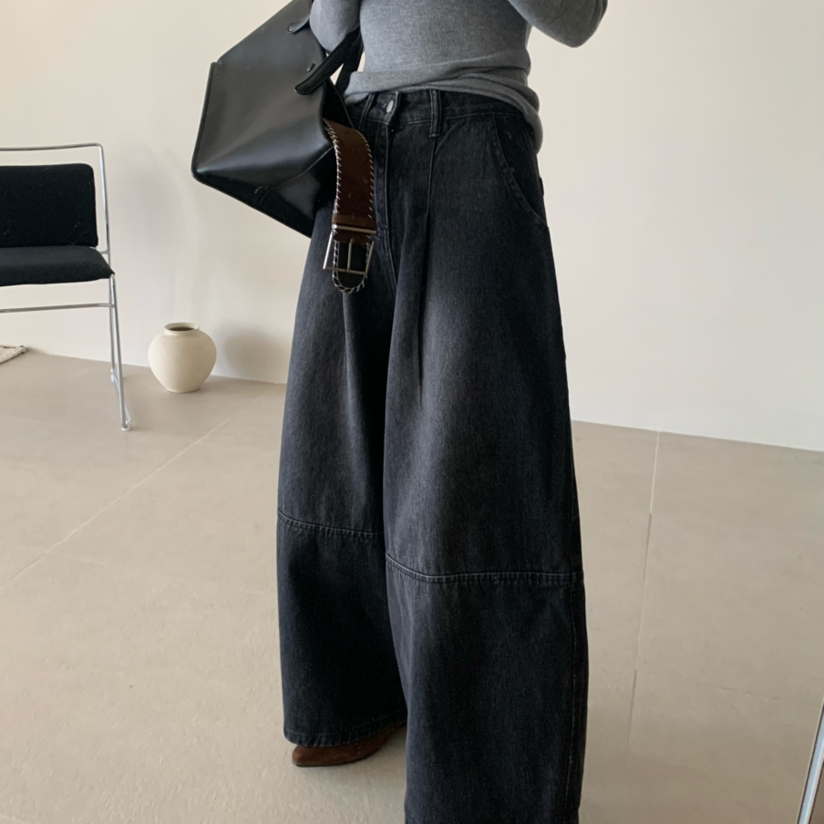 BLESSED MOMENT秋上新版型超绝必备入手松弛感宽松牛仔裤LK1003