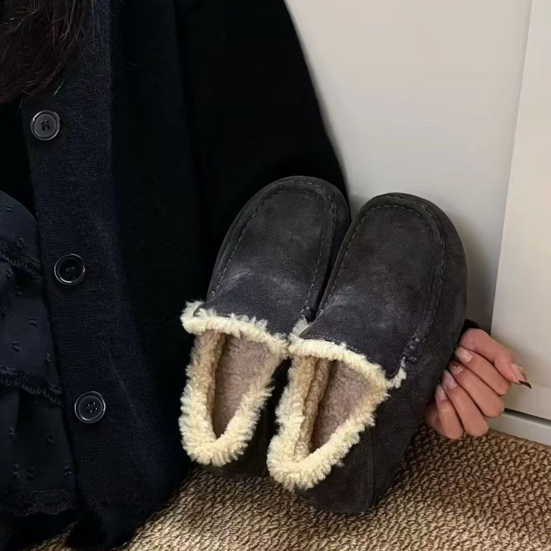 ININS买手店-冬季加绒保暖小单鞋百搭韩版平底套脚勃肯鞋YS1-225,女鞋,时尚休闲鞋,淘宝优惠券,粉丝福利购,淘宝优惠卷