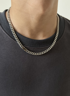 钛钢男女小众设计锁骨链