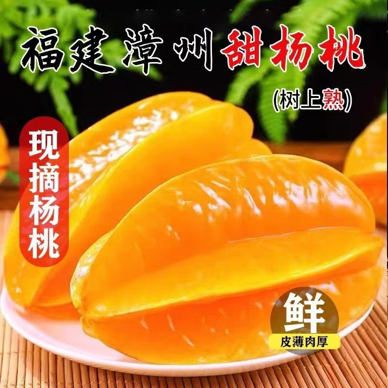 福建漳州甜杨桃新鲜水果整箱时令洋桃应当季扬桃五角星红龙阳桃