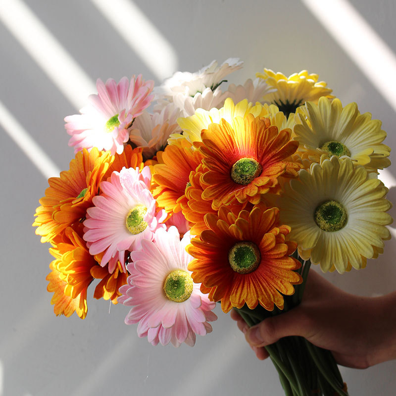 PU手感仿真扶郎花假花摆设装饰花