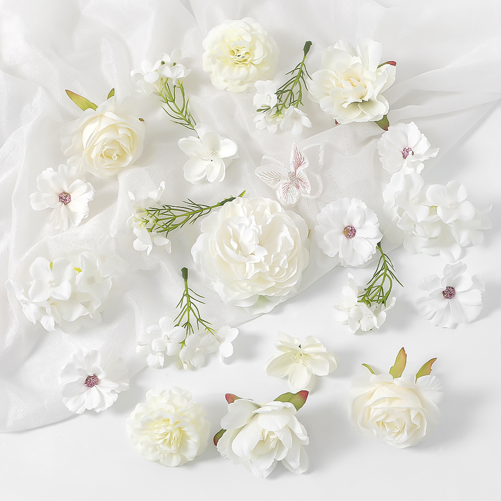 簪花学士帽材料包装饰花假花绢花