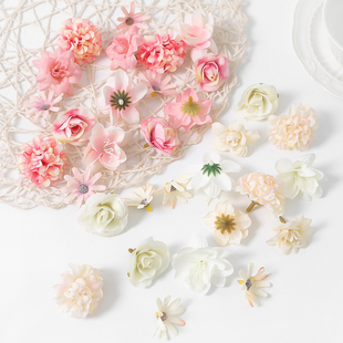 仿真花材料包 假花绢花 DIY手作花环材料 簪花学士帽谷美拍照装饰