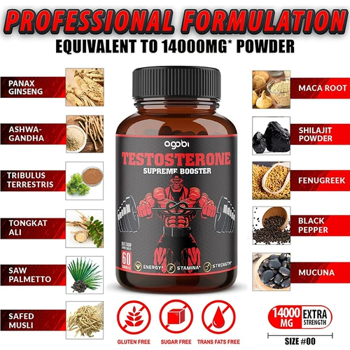 Американская прямая почтовая рассылка Agobi Testosterone Men's Testosterone Дополнение 11 Действительные растительные капсулы 60 капсул