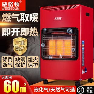 燃气取暖器天然气采暖炉煤气液化家用室内移动取暖炉气烤火炉速热