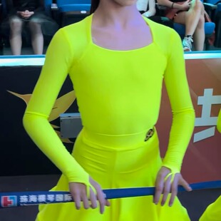爆款拉丁舞新款规定比赛服艺考量身定制表演赛服英国欧洲进口氨纶