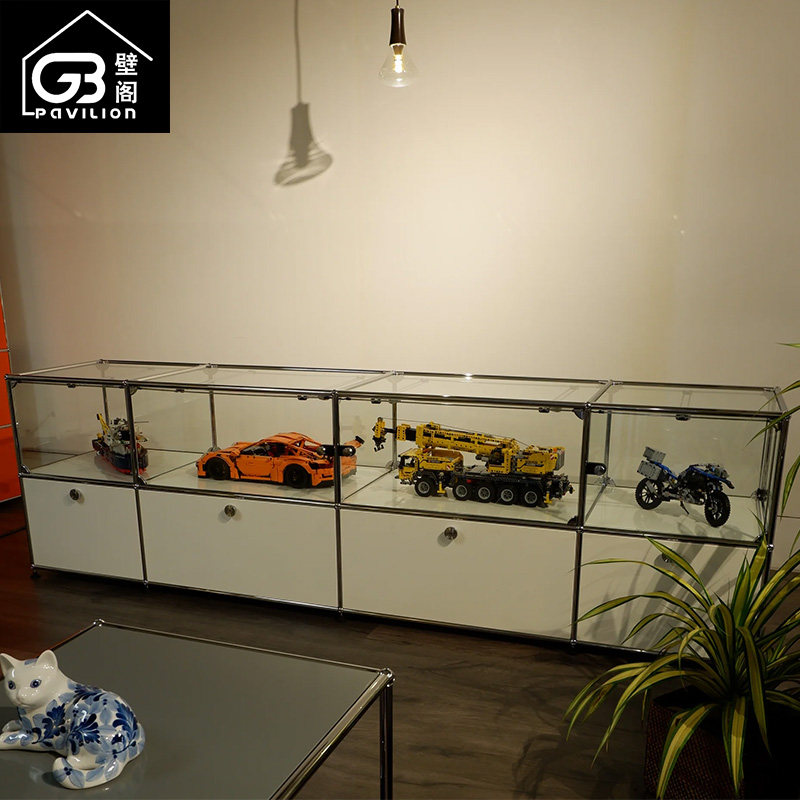 模块组合柜不锈钢玻璃储物柜USM