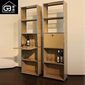 壁阁客厅餐厅模块组合收纳储物网红不锈钢金属储物柜酒柜展示柜