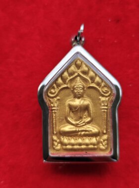 泰国佛牌 坤平佛 龙婆坤 2557金面坤平 双银福管 现货3随机发