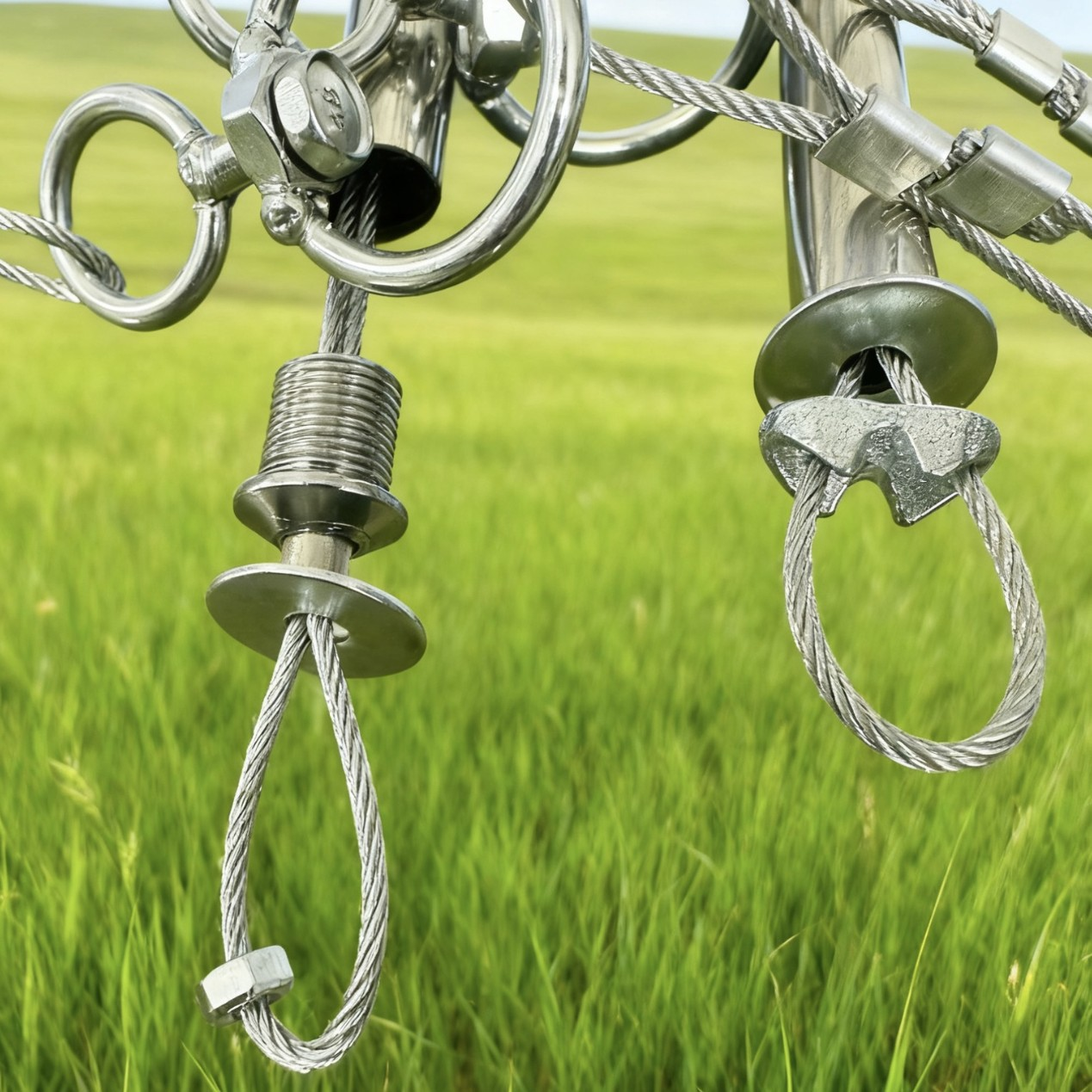 新款钢丝弹簧抓鸡捉鸭鹅自动回弹