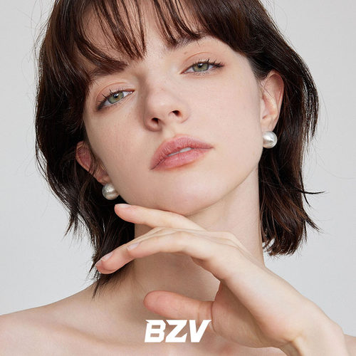 BZV拉丝圆球哑光耳钉