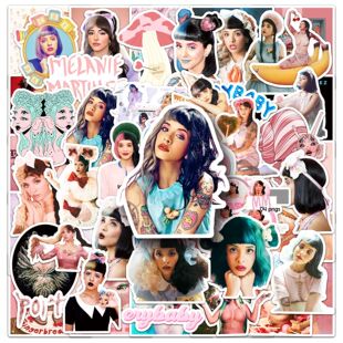 50张梅兰妮·马丁内兹 Melanie Martinez贴纸欧美明星防水小贴图